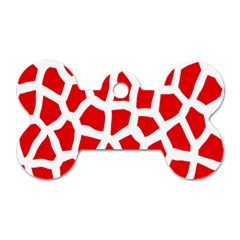 Animal Animalistic Pattern Dog Tag Bone (one Side)