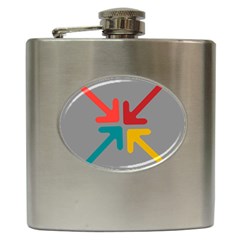 Arrows Center Inside Middle Hip Flask (6 Oz) by Amaryn4rt