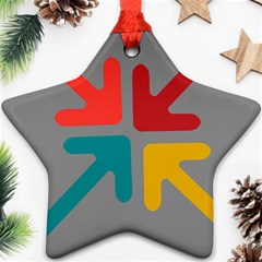 Arrows Center Inside Middle Star Ornament (two Sides) by Amaryn4rt