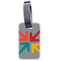 Arrows Center Inside Middle Luggage Tags (two Sides) by Amaryn4rt