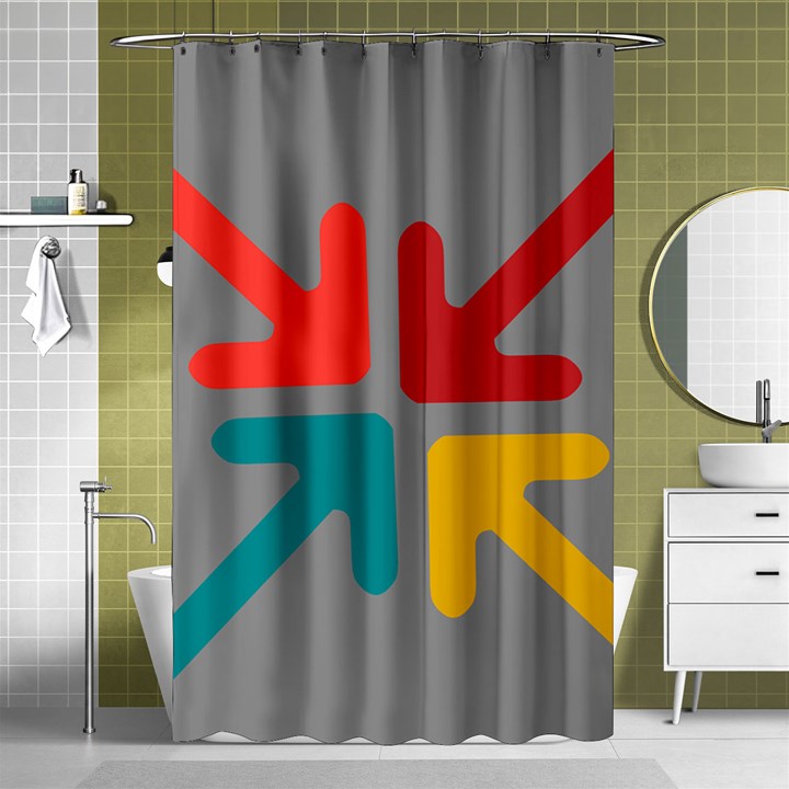 Arrows Center Inside Middle Shower Curtain 48  x 72  (Small) 