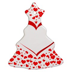 Love Red Hearth Christmas Tree Ornament (two Sides)