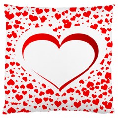 Love Red Hearth Large Cushion Case (two Sides) by Amaryn4rt