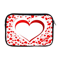 Love Red Hearth Apple Macbook Pro 17  Zipper Case