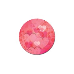 Hearts Pink Background Golf Ball Marker by Amaryn4rt