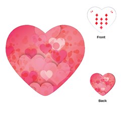 Hearts Pink Background Playing Cards (heart) 