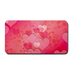 Hearts Pink Background Medium Bar Mats