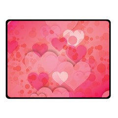 Hearts Pink Background Fleece Blanket (small)