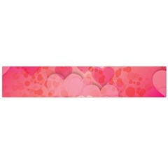 Hearts Pink Background Flano Scarf (large)