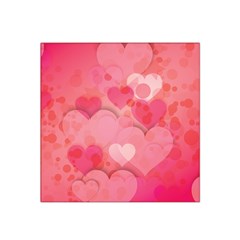 Hearts Pink Background Satin Bandana Scarf by Amaryn4rt