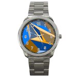 Abstract Background Pattern Sport Metal Watch Front