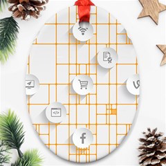 Icon Media Social Network Ornament (oval) by Amaryn4rt