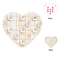 Icon Media Social Network Playing Cards (heart)  by Amaryn4rt