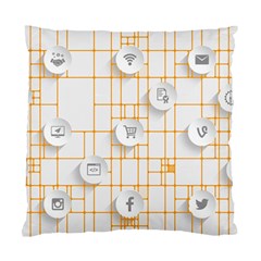 Icon Media Social Network Standard Cushion Case (one Side) by Amaryn4rt