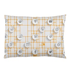 Icon Media Social Network Pillow Case by Amaryn4rt