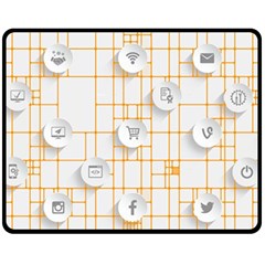 Icon Media Social Network Fleece Blanket (medium)  by Amaryn4rt