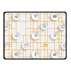 Icon Media Social Network Fleece Blanket (small) by Amaryn4rt