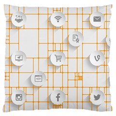 Icon Media Social Network Large Cushion Case (two Sides) by Amaryn4rt