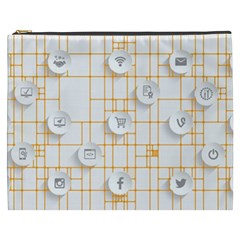 Icon Media Social Network Cosmetic Bag (xxxl)  by Amaryn4rt