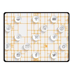 Icon Media Social Network Double Sided Fleece Blanket (small)  by Amaryn4rt