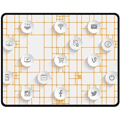 Icon Media Social Network Double Sided Fleece Blanket (medium)  by Amaryn4rt