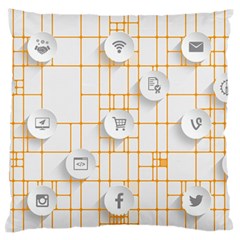 Icon Media Social Network Standard Flano Cushion Case (one Side) by Amaryn4rt