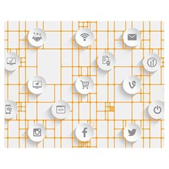 Icon Media Social Network Double Sided Flano Blanket (medium)  by Amaryn4rt