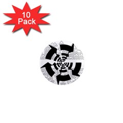 Arrows Top Below Circuit Parts 1  Mini Magnet (10 Pack) 