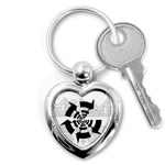 Arrows Top Below Circuit Parts Key Chains (Heart)  Front