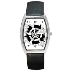 Arrows Top Below Circuit Parts Barrel Style Metal Watch