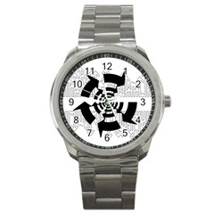 Arrows Top Below Circuit Parts Sport Metal Watch by Amaryn4rt