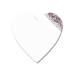 Floral Ornament Baby Girl Design Heart Magnet by Amaryn4rt