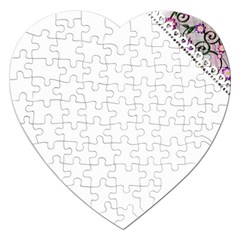 Floral Ornament Baby Girl Design Jigsaw Puzzle (heart) by Amaryn4rt