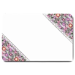 Floral Ornament Baby Girl Design Large Doormat  by Amaryn4rt