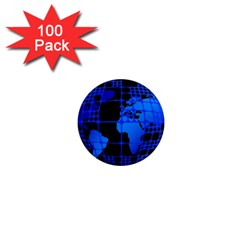 Network Networking Europe Asia 1  Mini Magnets (100 Pack)  by Amaryn4rt