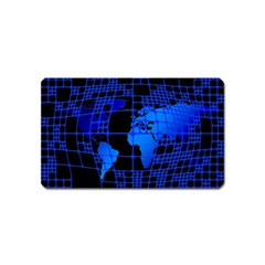 Network Networking Europe Asia Magnet (name Card) by Amaryn4rt