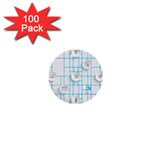 Icon Media Social Network 1  Mini Buttons (100 pack)  Front