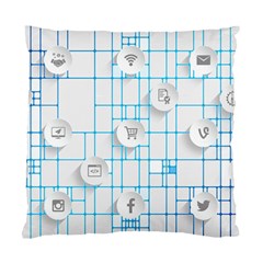 Icon Media Social Network Standard Cushion Case (one Side) by Amaryn4rt