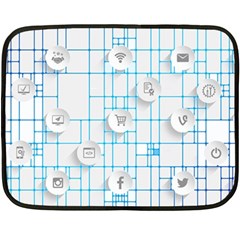 Icon Media Social Network Fleece Blanket (mini) by Amaryn4rt