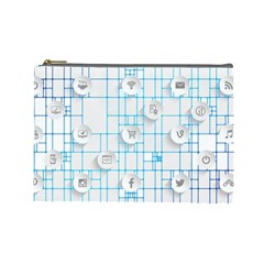 Icon Media Social Network Cosmetic Bag (large)  by Amaryn4rt