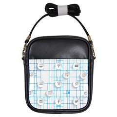 Icon Media Social Network Girls Sling Bags by Amaryn4rt