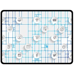 Icon Media Social Network Fleece Blanket (large)  by Amaryn4rt