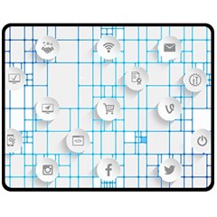 Icon Media Social Network Fleece Blanket (medium)  by Amaryn4rt