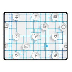 Icon Media Social Network Fleece Blanket (small) by Amaryn4rt