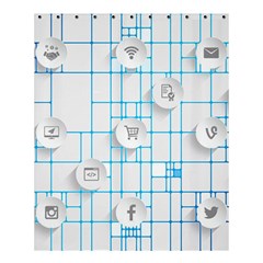 Icon Media Social Network Shower Curtain 60  X 72  (medium)  by Amaryn4rt