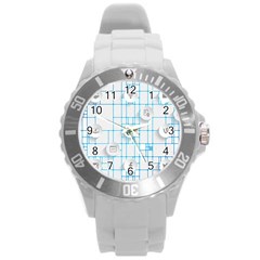 Icon Media Social Network Round Plastic Sport Watch (l) by Amaryn4rt