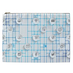 Icon Media Social Network Cosmetic Bag (xxl)  by Amaryn4rt