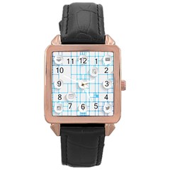 Icon Media Social Network Rose Gold Leather Watch  by Amaryn4rt