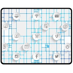 Icon Media Social Network Double Sided Fleece Blanket (medium)  by Amaryn4rt