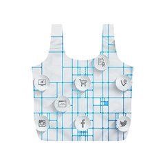 Icon Media Social Network Full Print Recycle Bags (s)  by Amaryn4rt